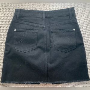 Maje | Black Raw-Edge Trim Mini Skirt | Size 36